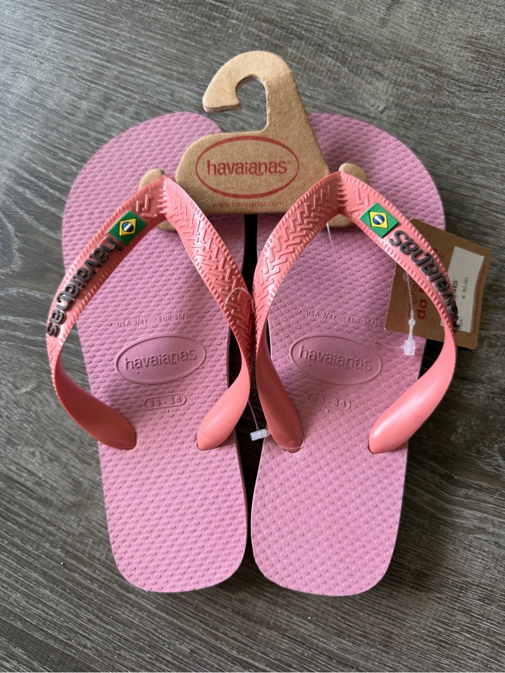 Havaianas Coral Pink Slim Flip Flops